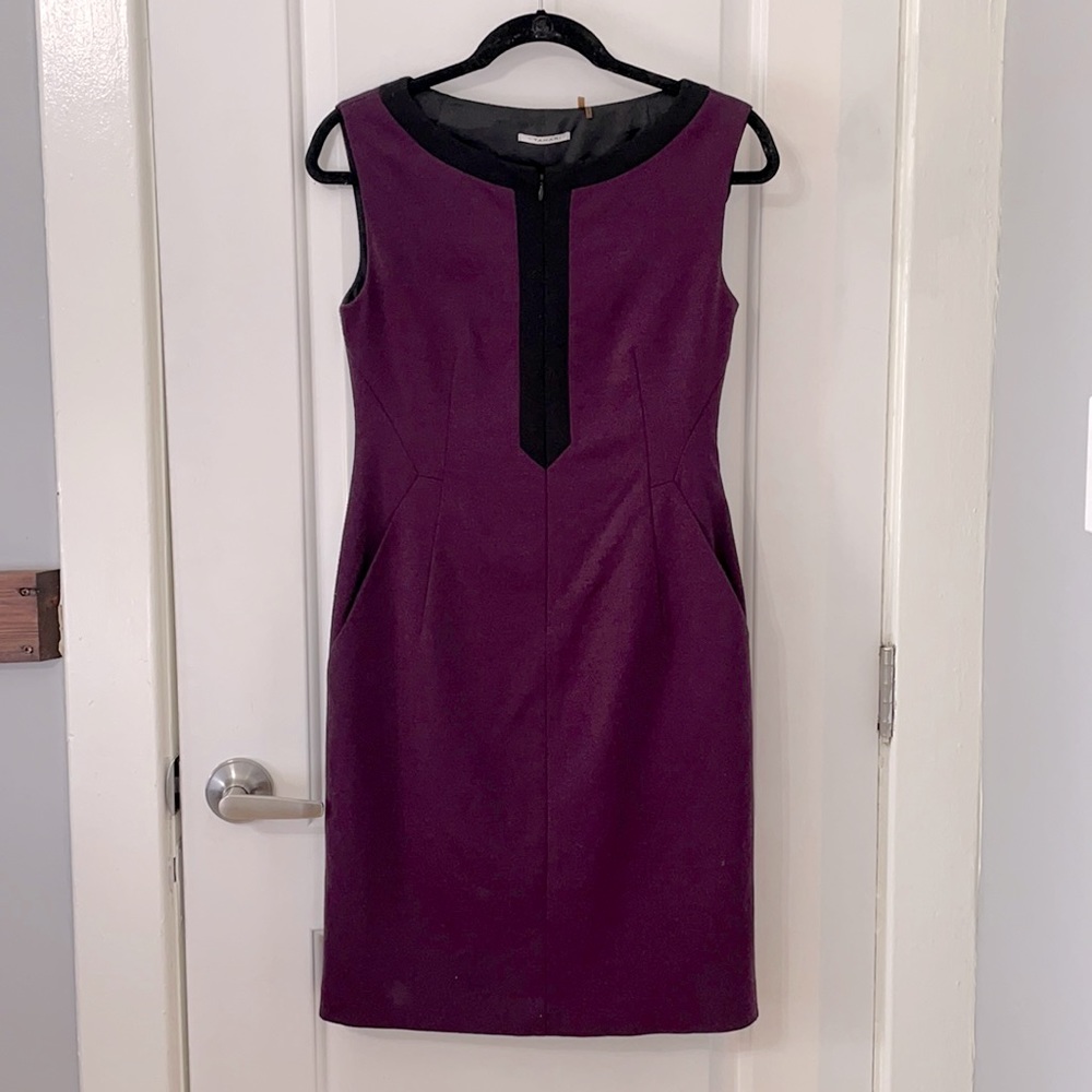 Tahari Plum Shift Dress Size 2